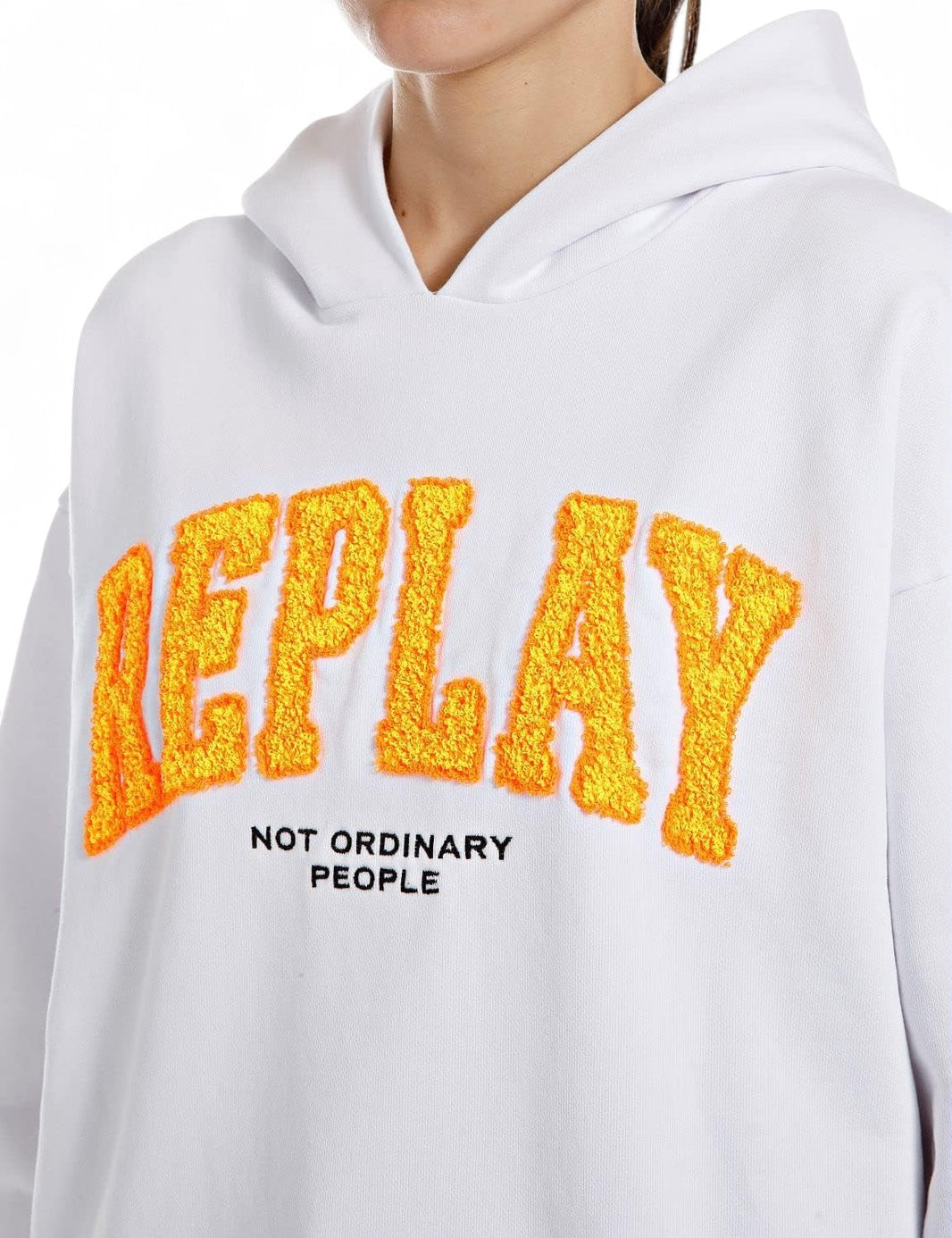 Replay Ladies White Hoodie