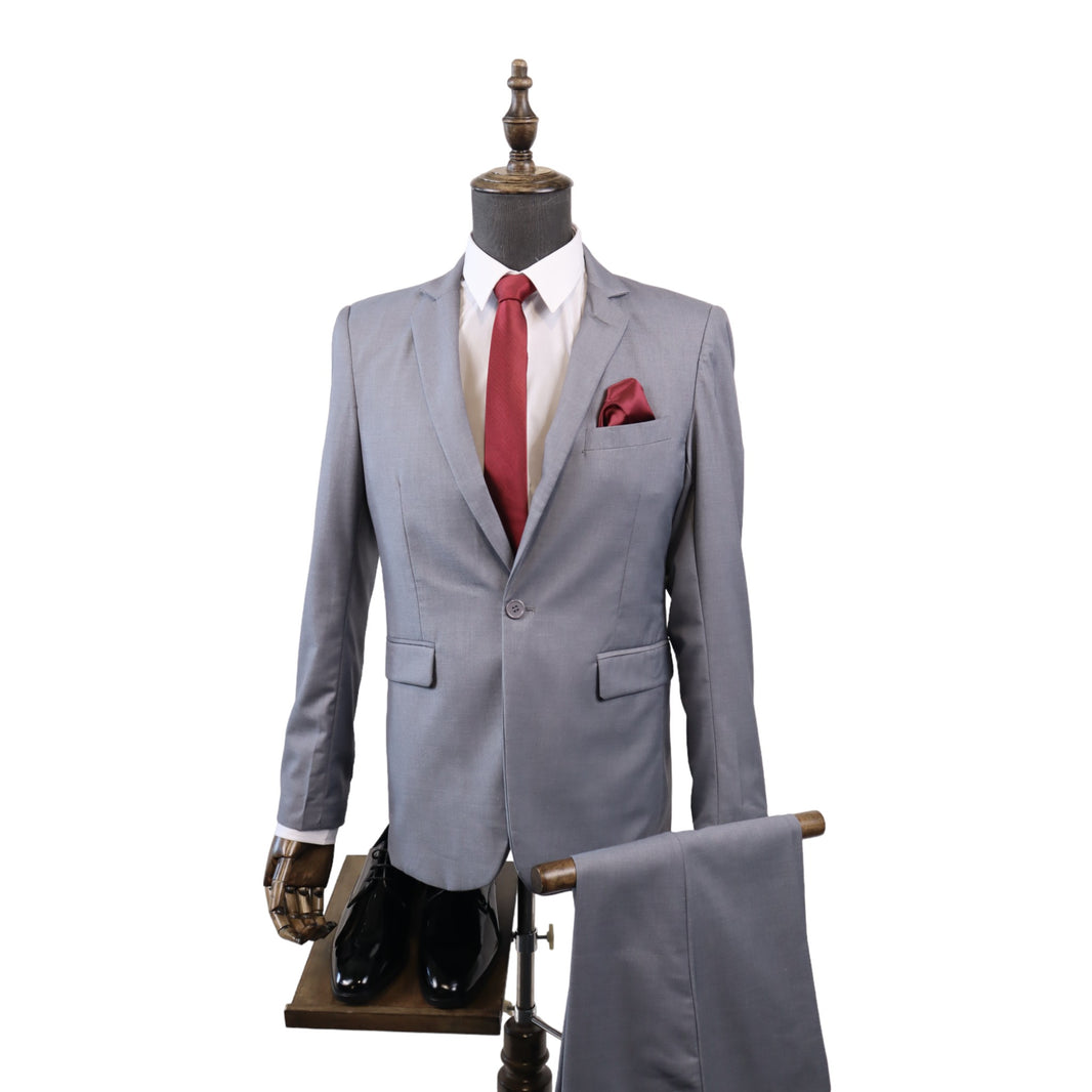 Men's Tailored Light Grey 2PC suit(Slim Fit)