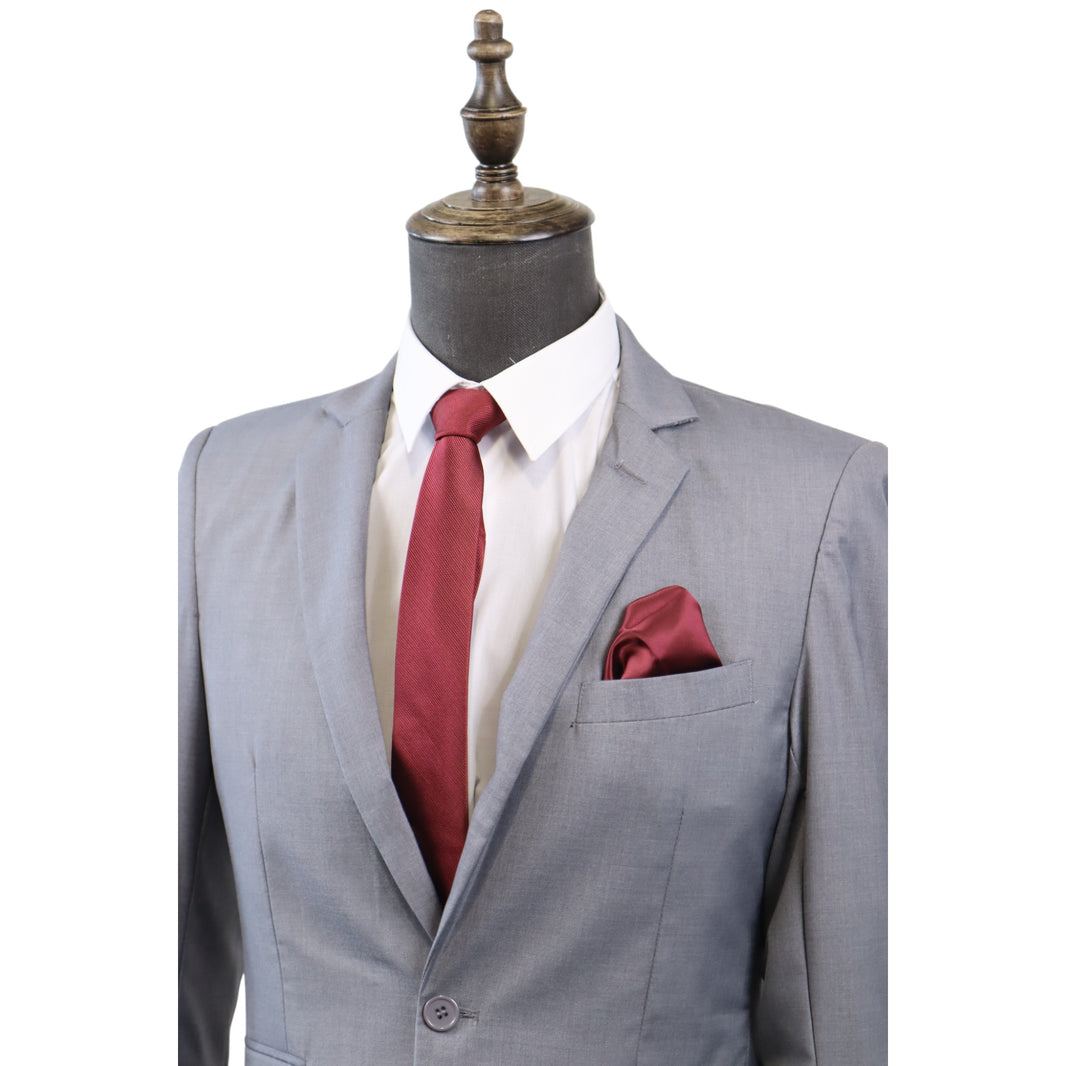Men's Tailored Light Grey 2PC suit(Slim Fit)