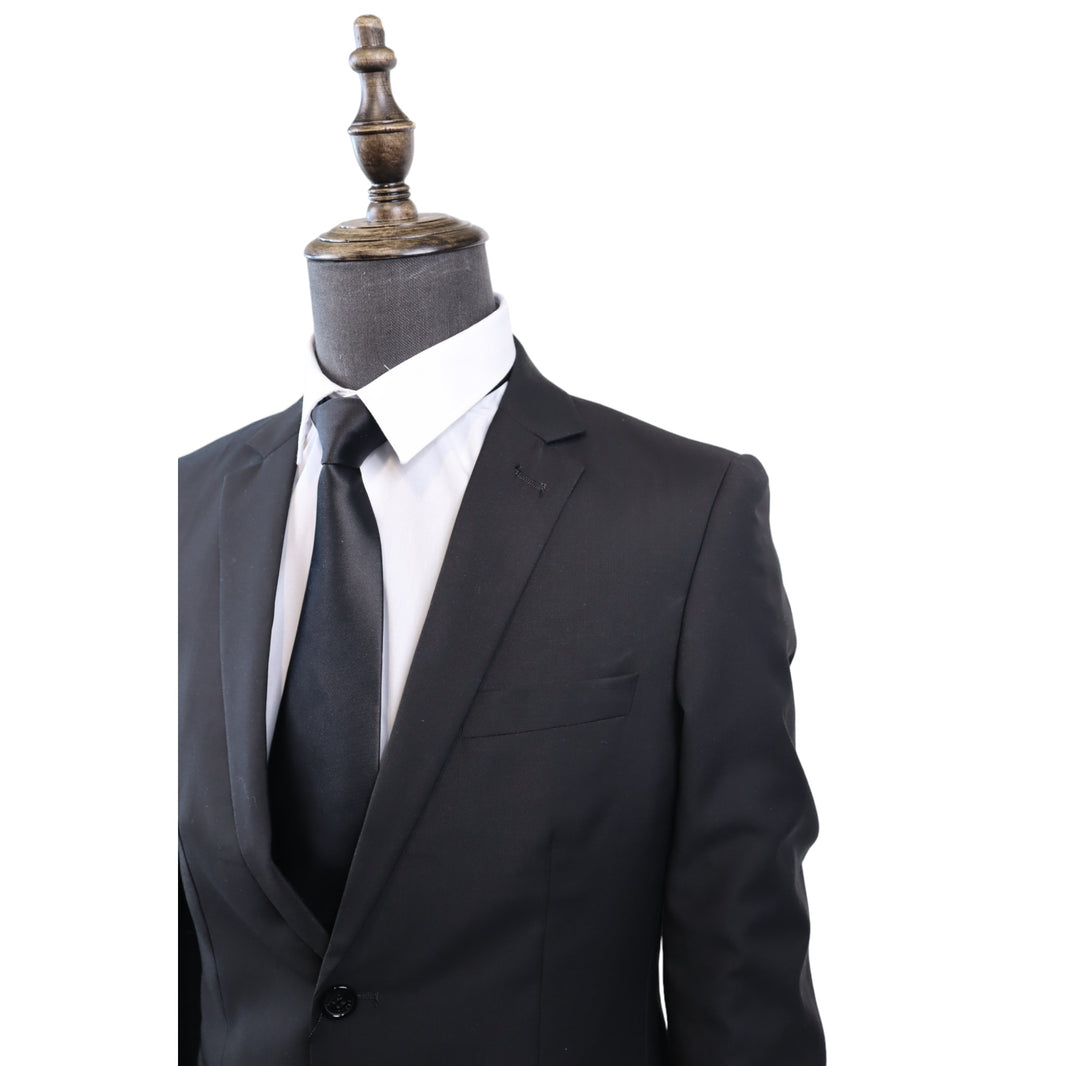 Men's Tailored Black 2PC Suit(Slim Fit)