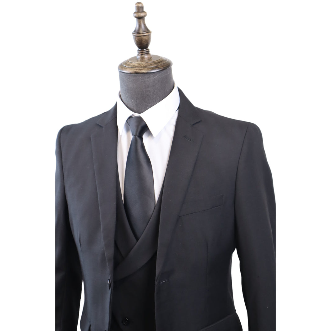 Men's Tailored Black 3PC Suit(Slim Fit)