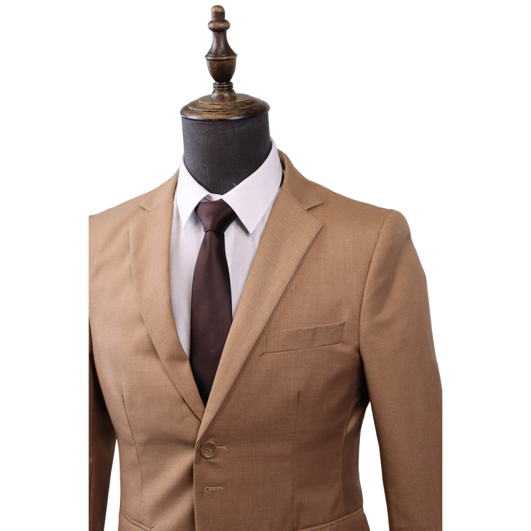 Men's Tailored Tan 2PC Suit(Slim Fit)