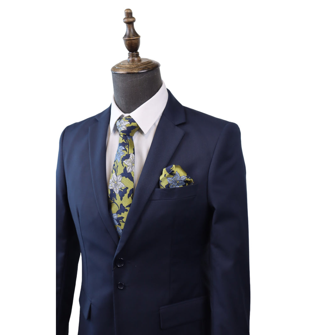 Men's Tailored Navy 2PC Suit(Slim Fit)