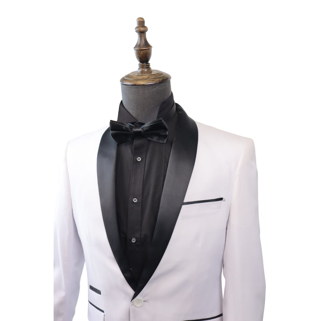 Mens White Tuxedo 2PC(Slim Fit)