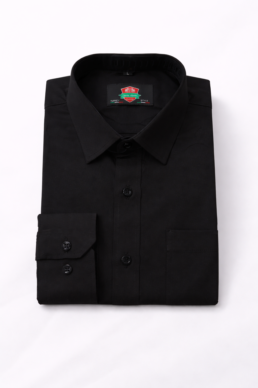 Black Tailored Men's Formal Shirt