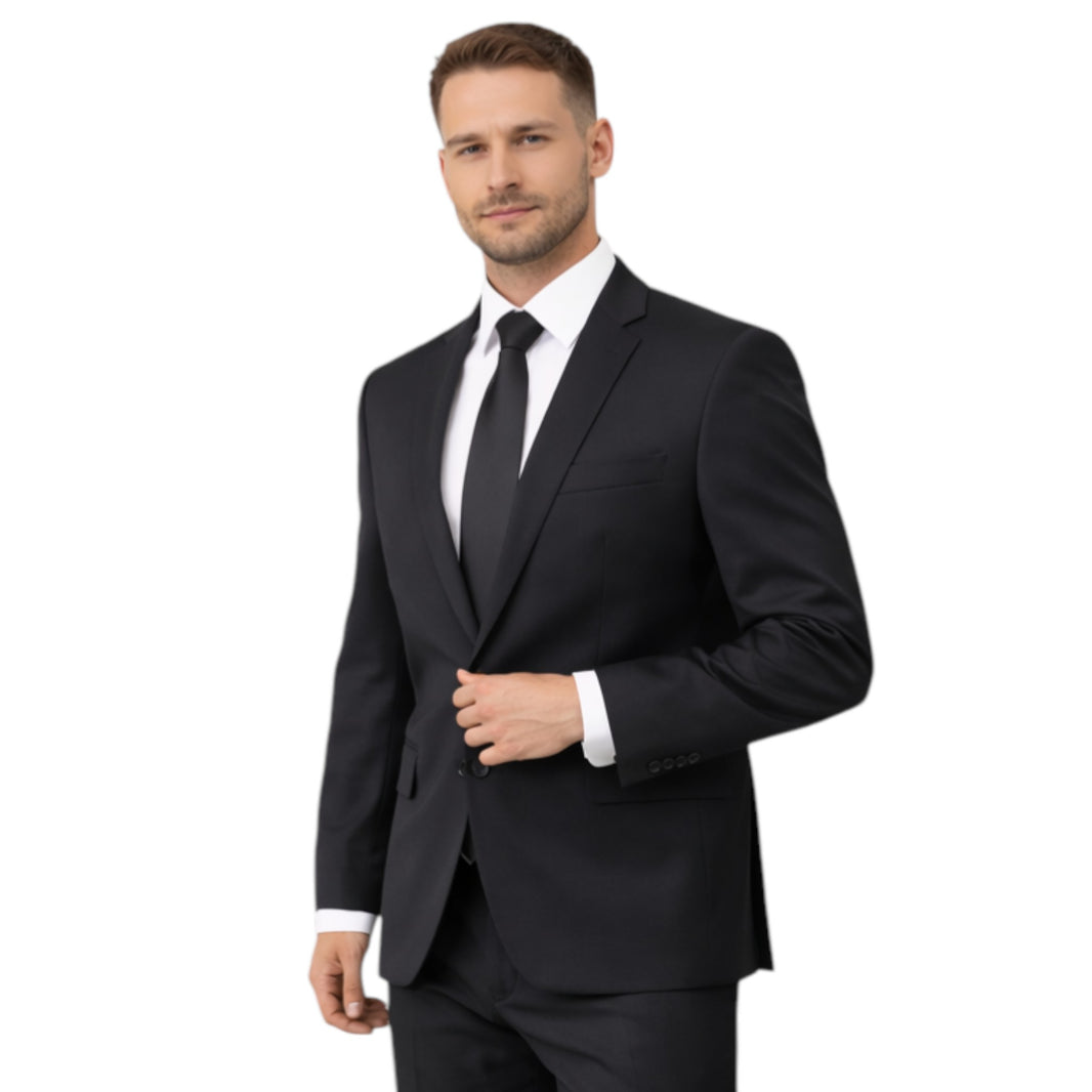Men’s Slim Fit Black 2-Piece Suit.