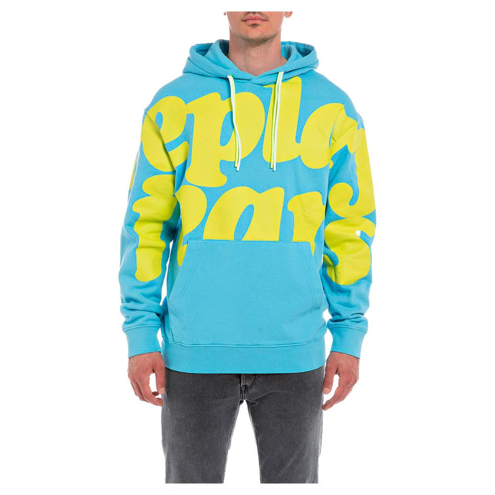 Replay Mens Light Blue Hoodie