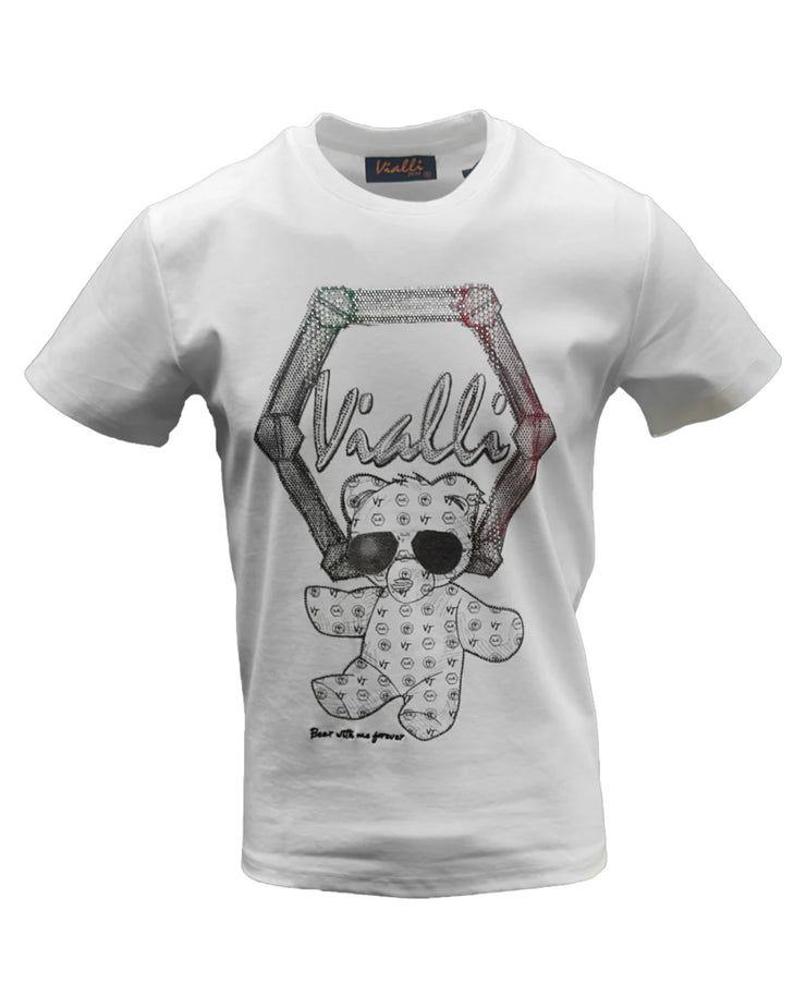 Vialli Mens Harvey White T-Shirt