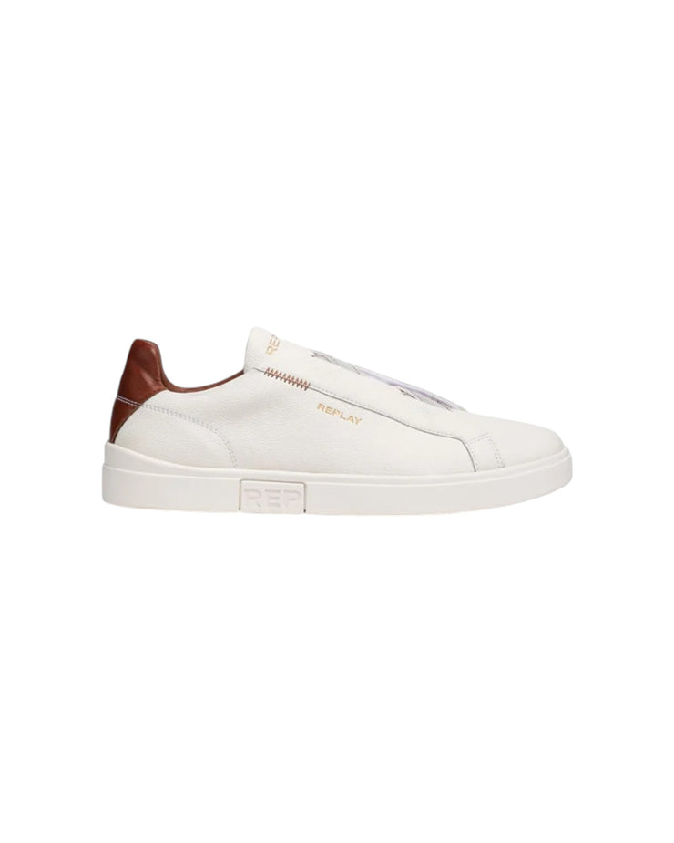 Replay Polys M Off White Cuoio