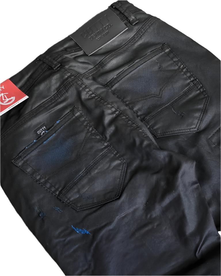 Cutty Men's Blue Black Jeans