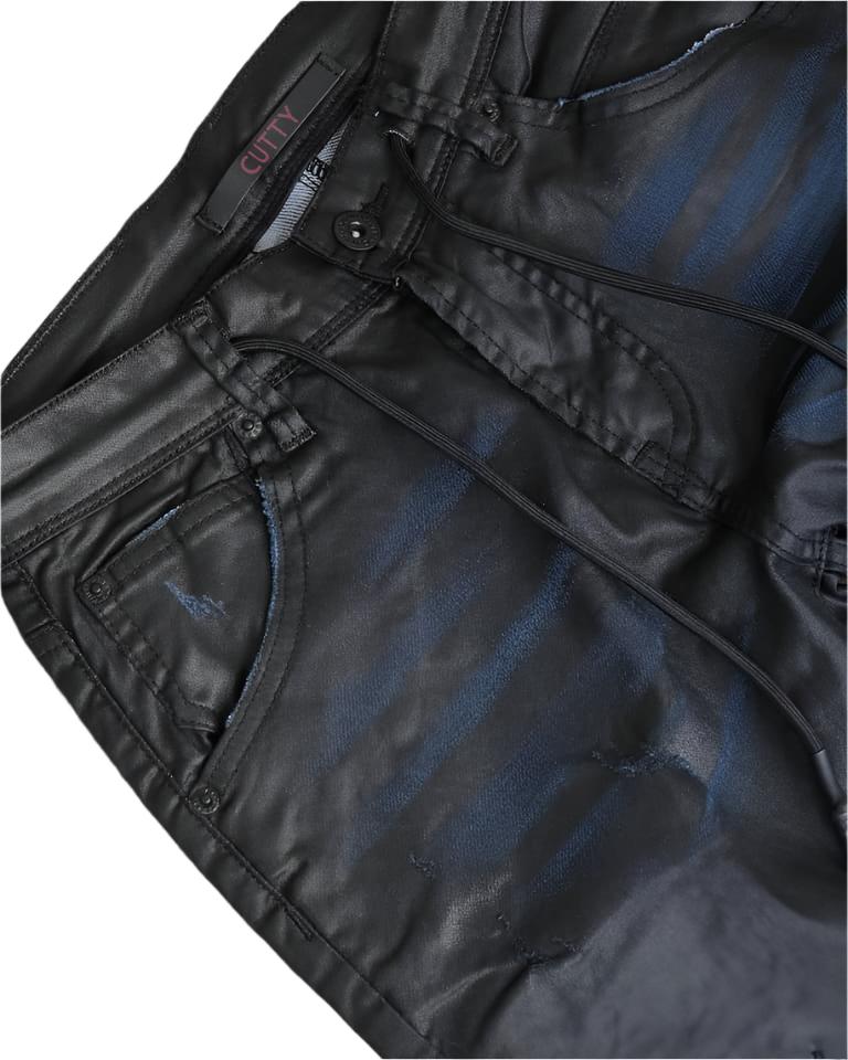 Cutty Men's Blue Black Jeans