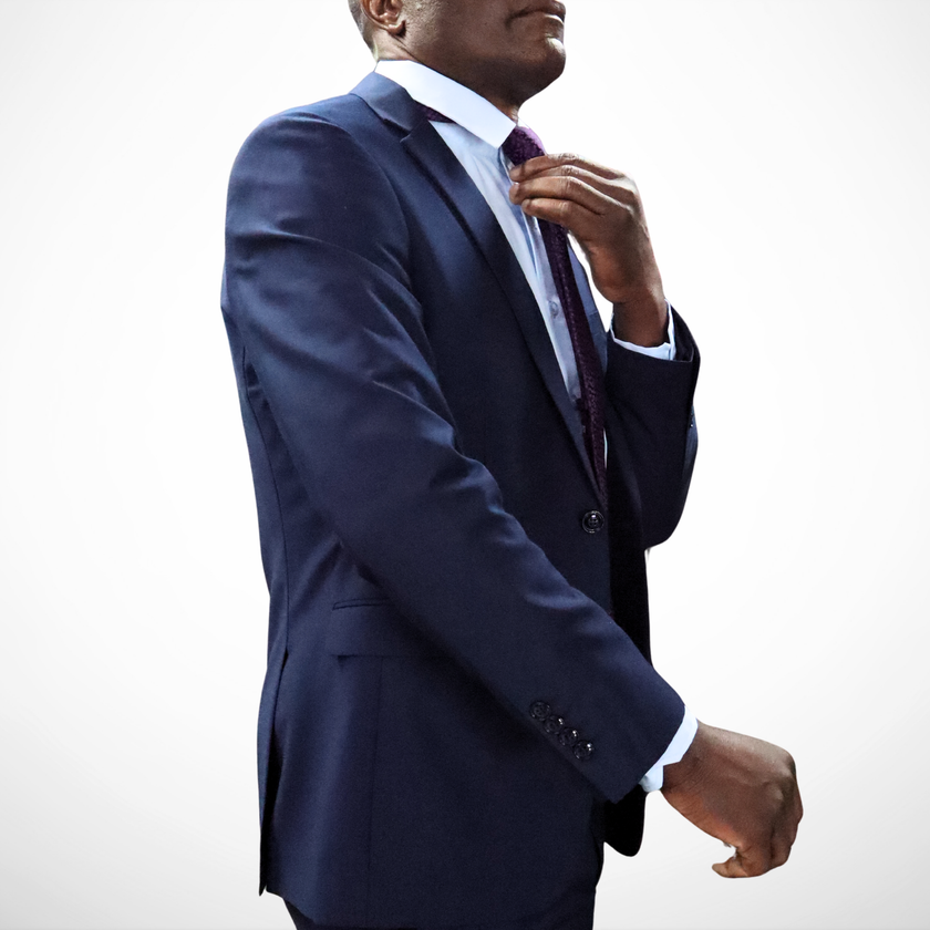 Men's Slim Fit Navy Blue 2-Piece Suit