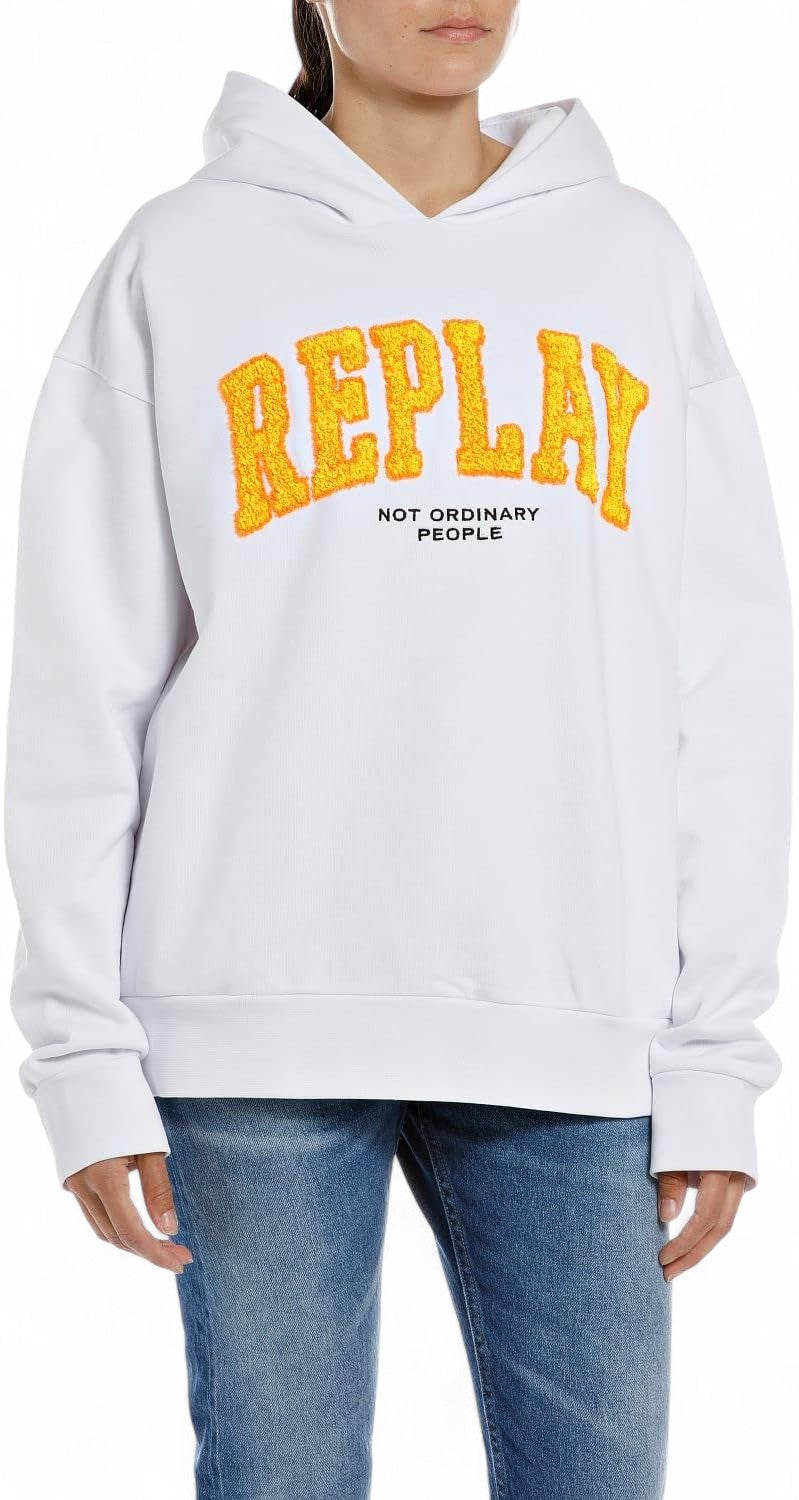 Replay Ladies White Hoodie