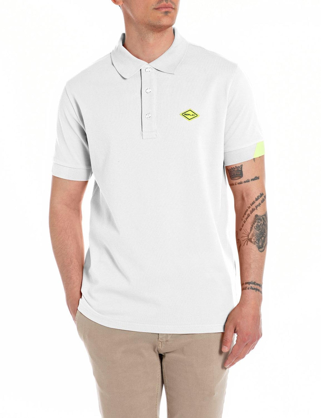 Replay Mens White Golfer