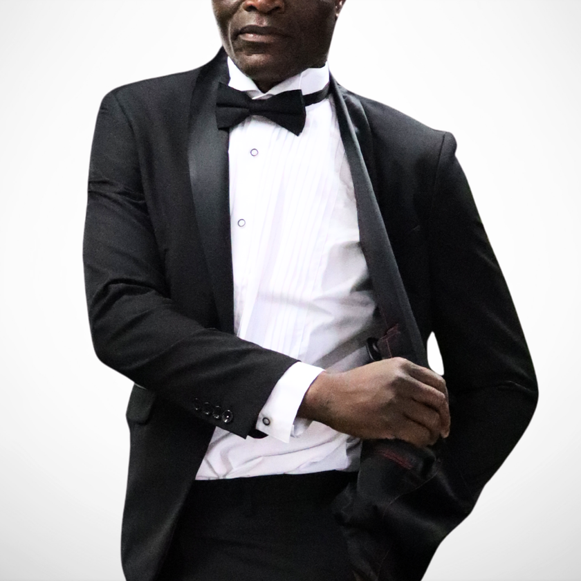 Mens Black Tuxedo 2-Piece Slim Fit Suit