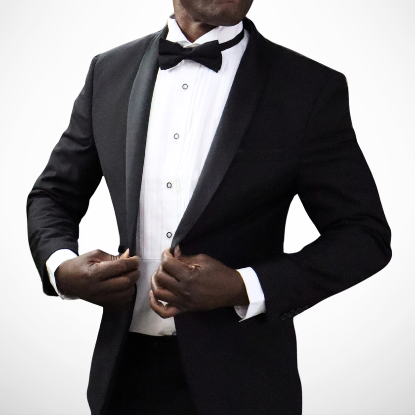 Mens Black Tuxedo 2-Piece Slim Fit Suit