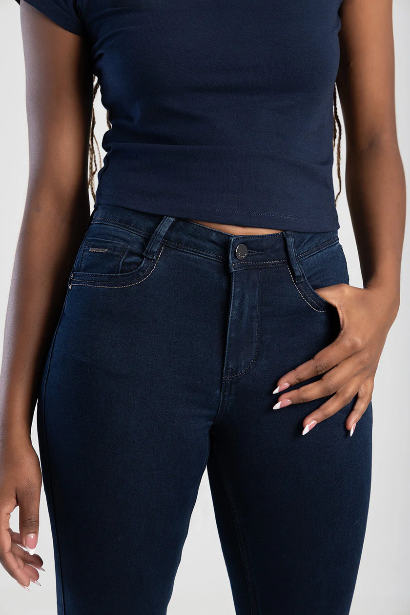 Sissy Boy Lia Mid Waist Basic Skinny Jeans – Dark Blue