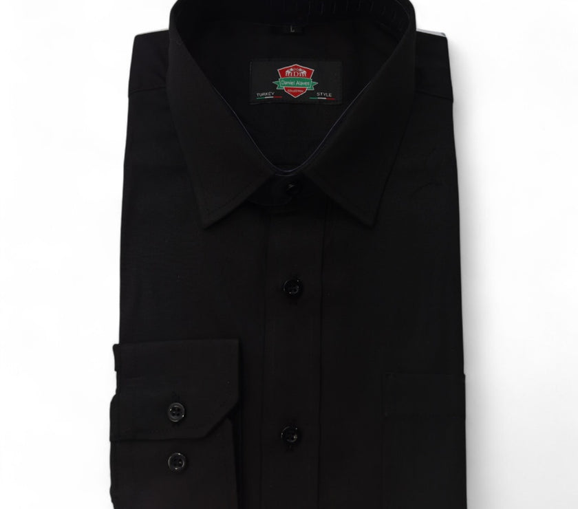 Black Tailored Men's Formal Shirt