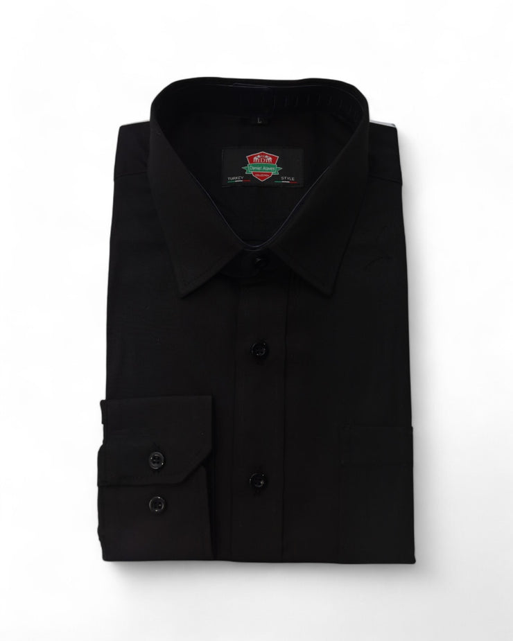 black-tailored-mens-formal-shirt-The Designer Warehouse-ShirtDesigner-Warehouse-South_africa