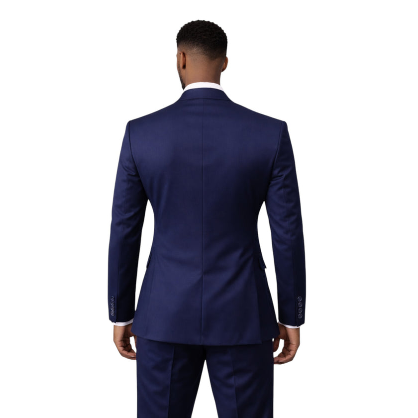 Men's Slim Fit Navy Blue 2-Piece Suit