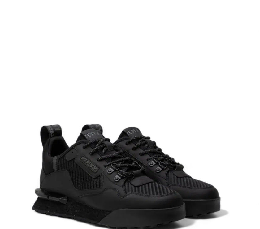 Replay Mens Field Speed Carbon Black Sneakers