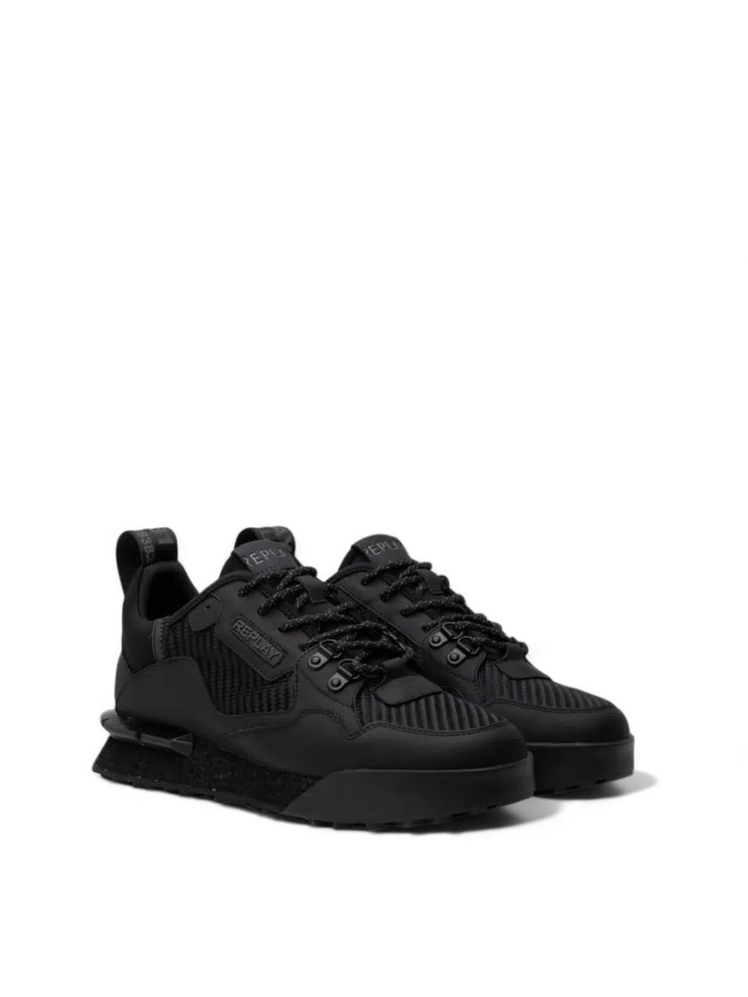 Replay Mens Field Speed Carbon Black Sneakers