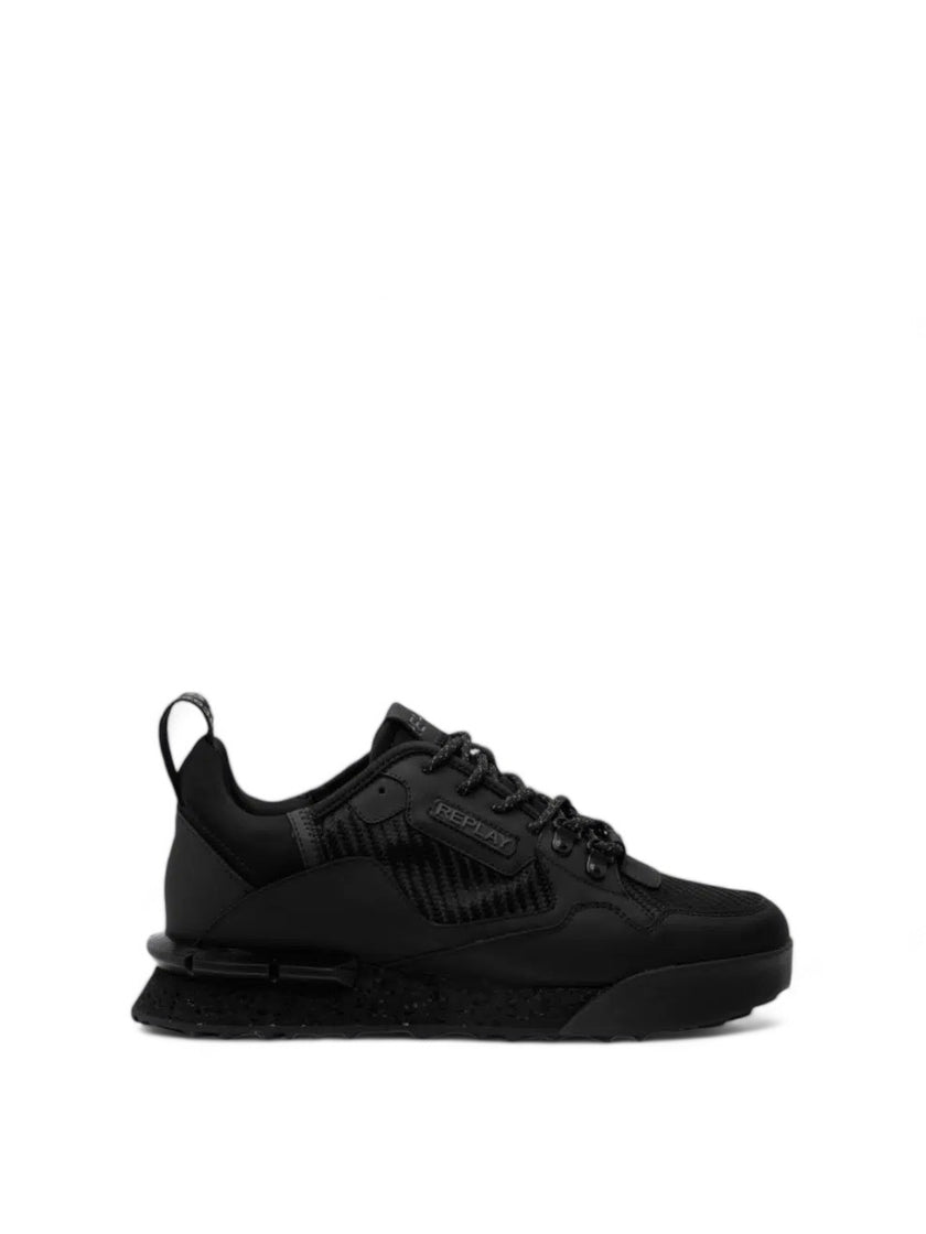 Replay Mens Field Speed Carbon Black Sneakers