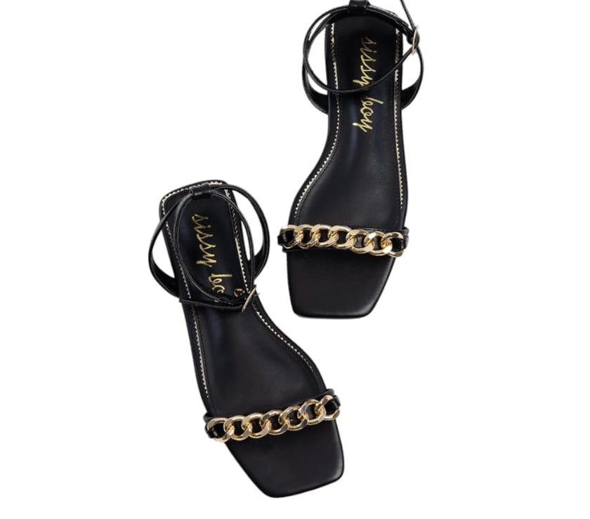 Sissy Boy Black Vamp Sandals