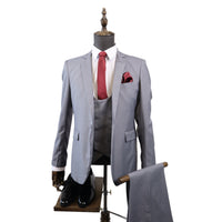 Mens K1000 Light Grey 3PC Suit