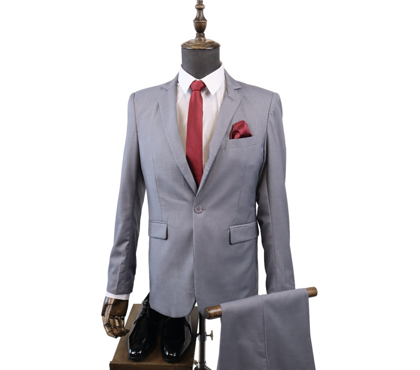 Men's Tailored Light Grey 2PC suit