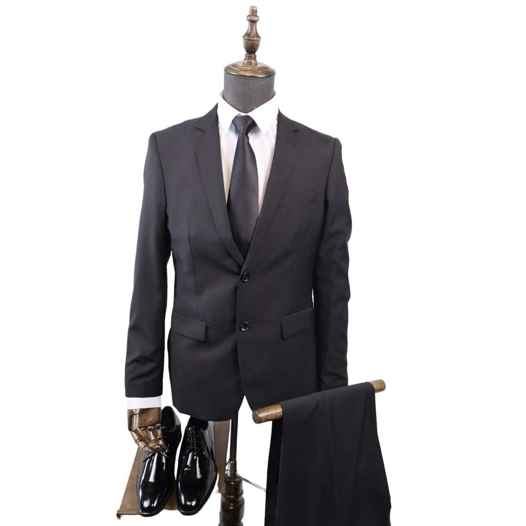 Men's Tailored Black 2PC Suit(Slim Fit)