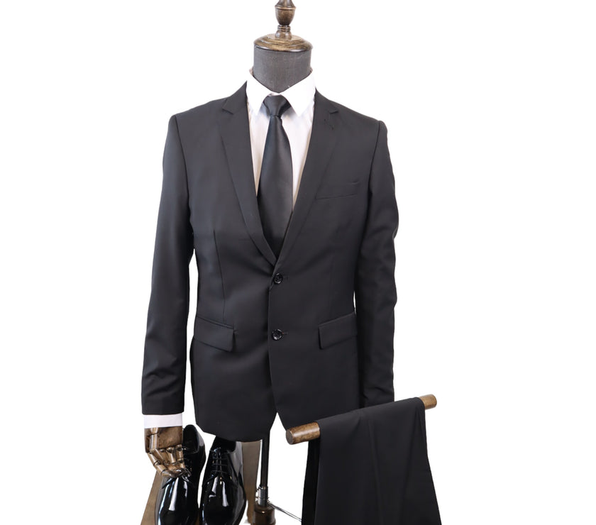 Mens K1000 Black 2PC Suit