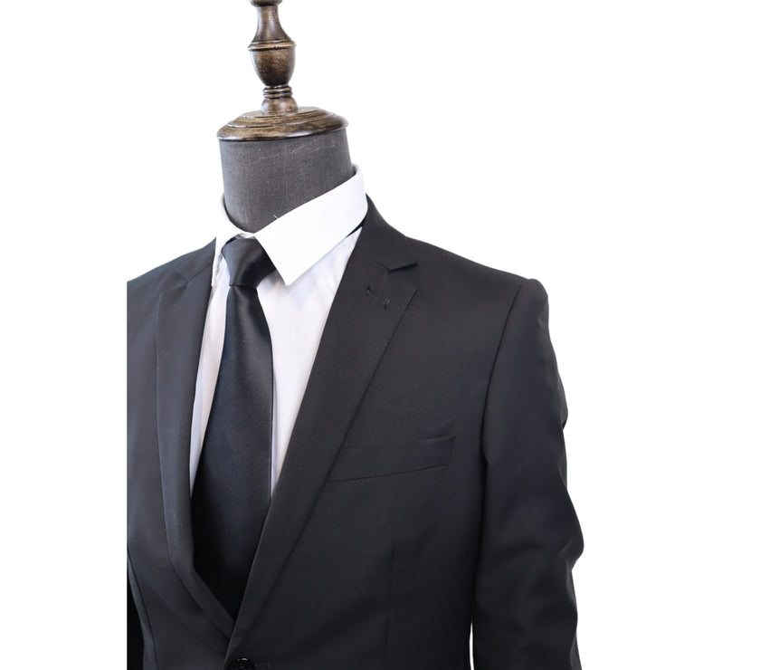 Mens K1000 Black 2PC Suit