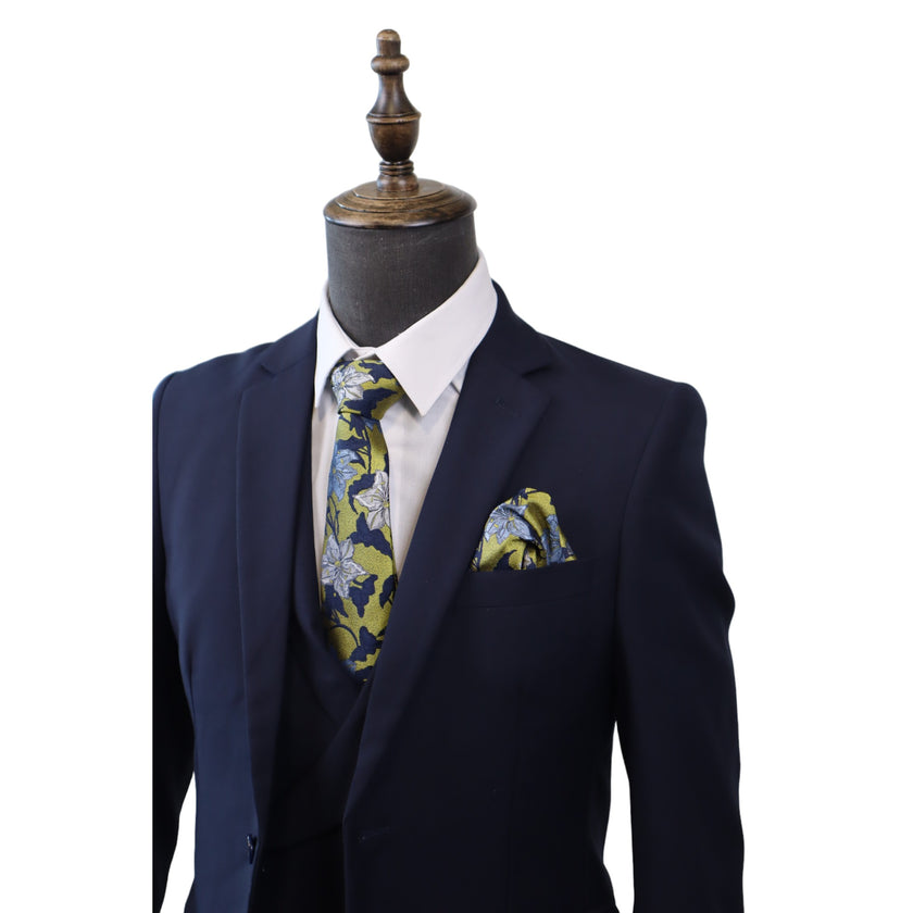 Men's Tailored Navy 3PC Suit