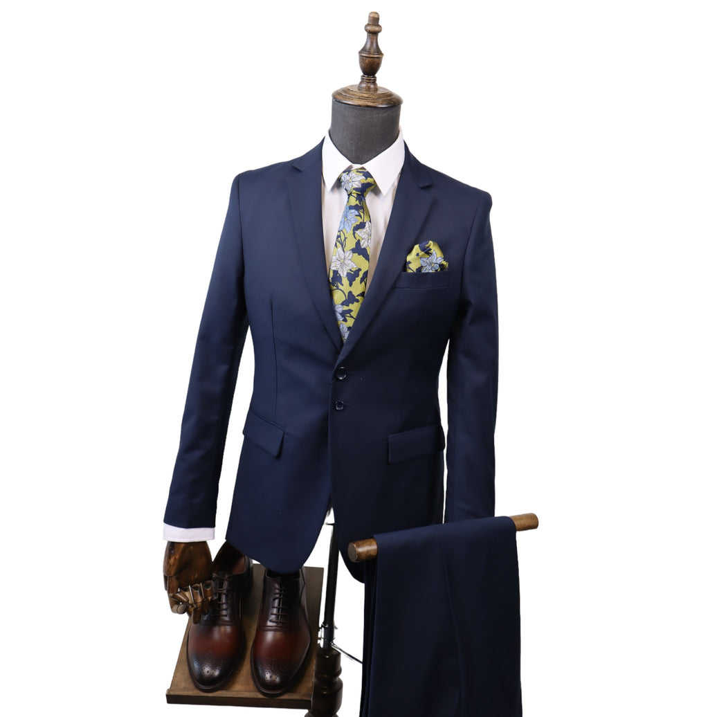 Men's Tailored Navy 2PC Suit(Slim Fit)
