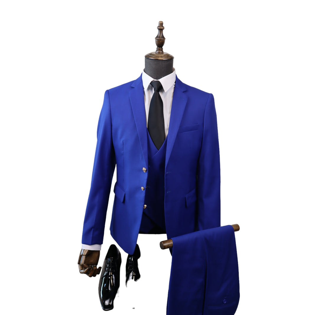 Mens K1000 Royal Blue 3PC Suit