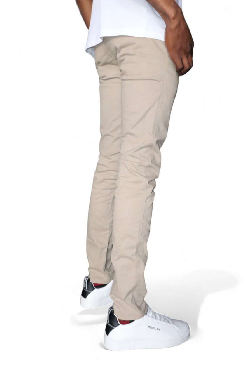 Zerga Mens Taupe Chinos