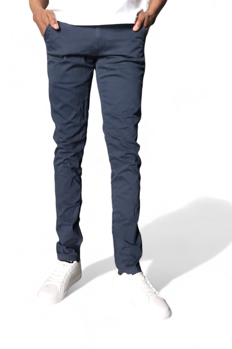 Zerga Mens Navy Chinos