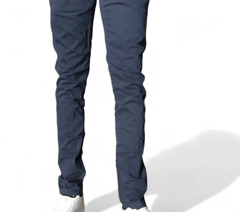 Zerga Mens Navy Chinos