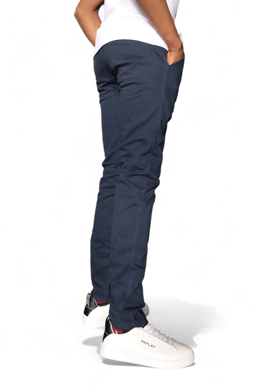 Zerga Mens Navy Chinos