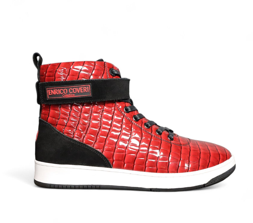 Enrico Coveri Snake Skin Red High-Top