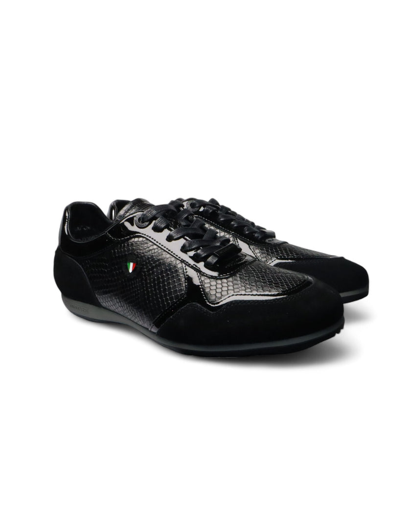 Enrico Coveri Black Snake Skin Shoe