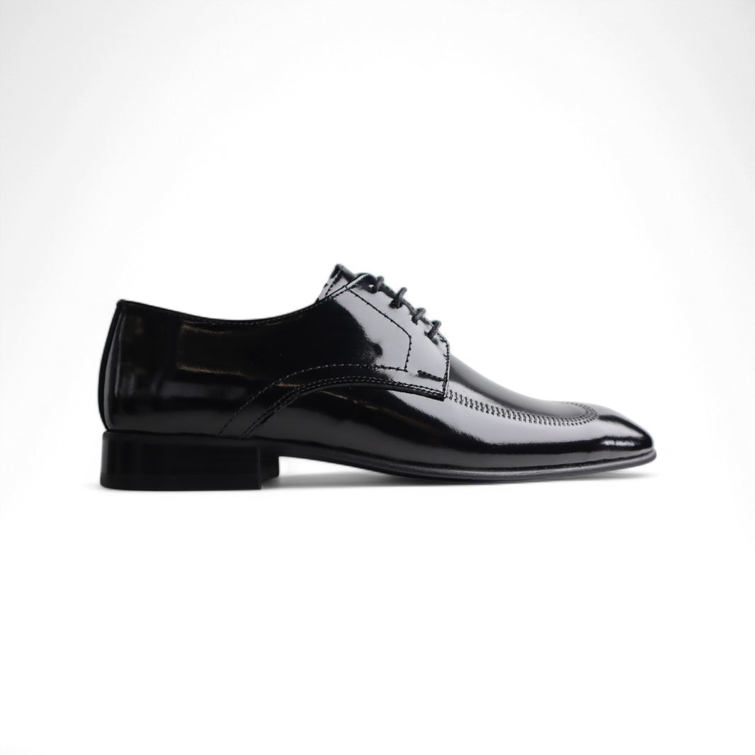 Wenitto Men's Patent Leather Black Dress Shoe