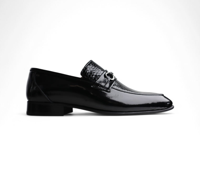 Wenitto Mens Patent Leather Loafers