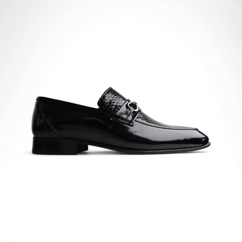 Wenitto Mens Patent Leather Loafers