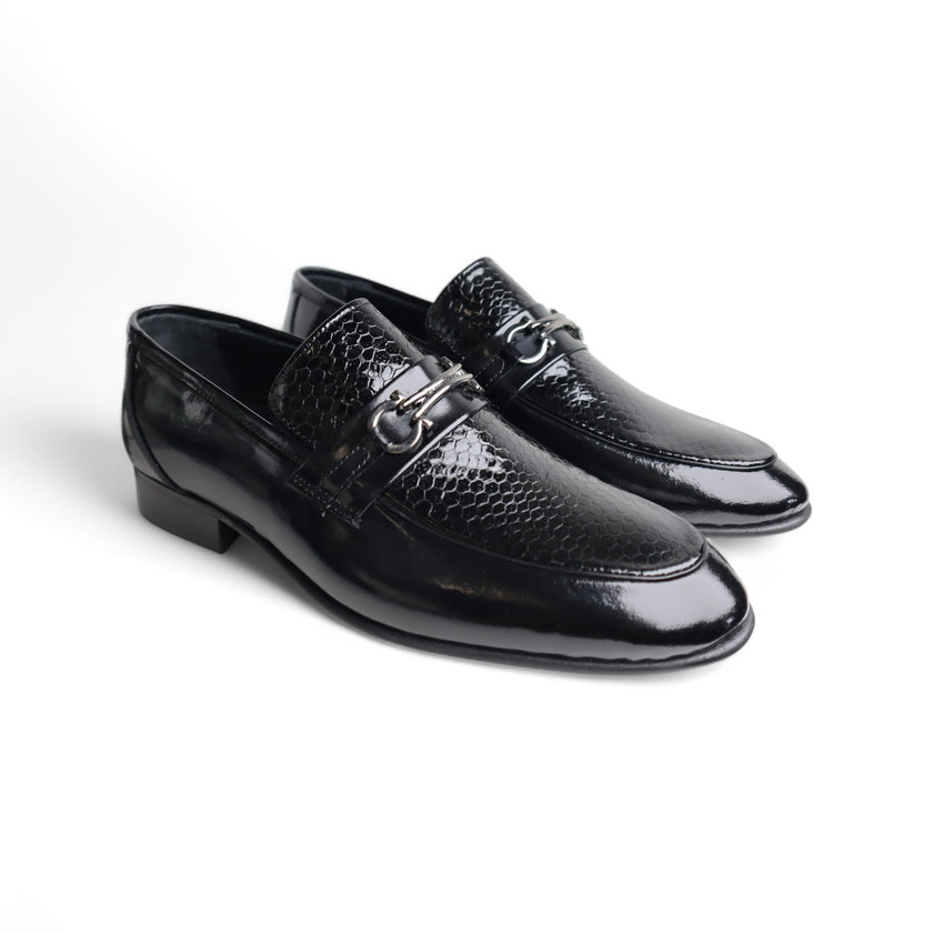 Wenitto Mens Patent Leather Loafers