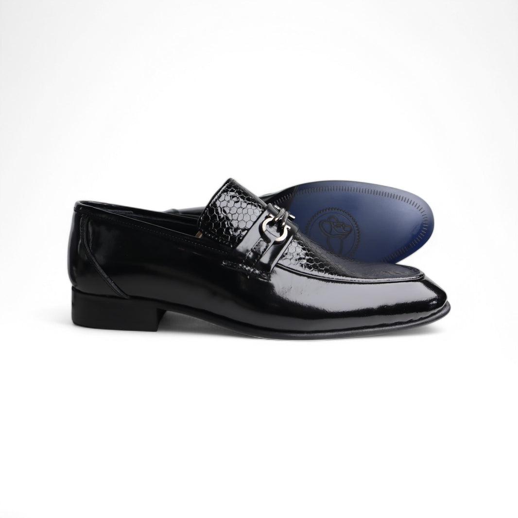 Wenitto Mens Patent Leather Loafers