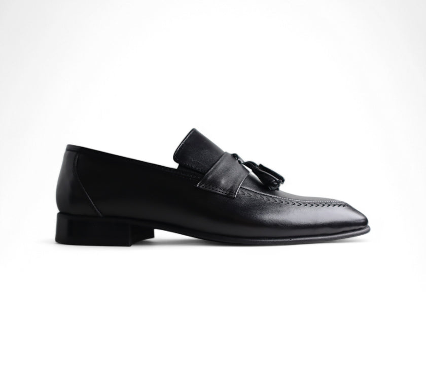 Wenitto Mens Tassel Loafer  black Shoes