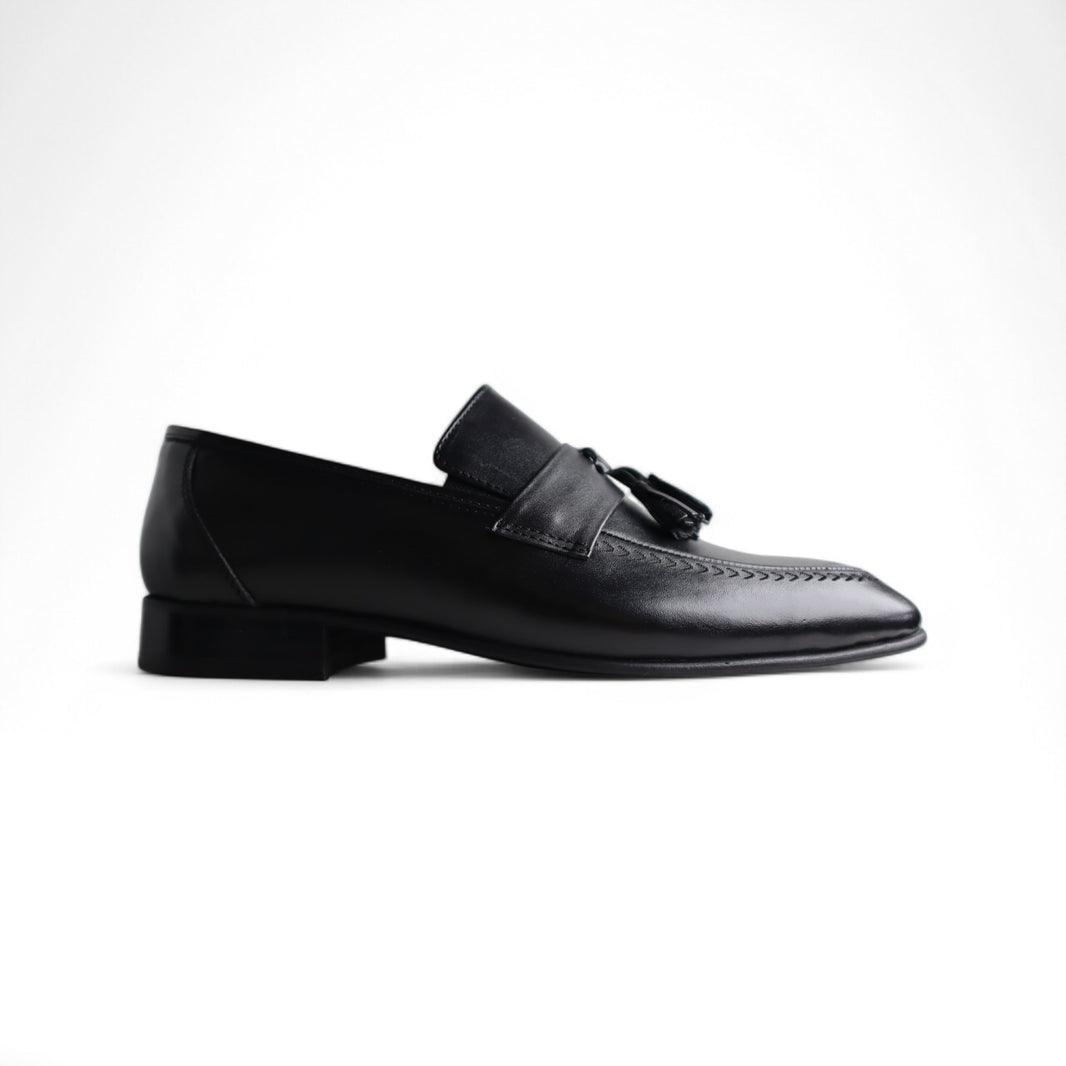 Wenitto Mens Tassel Loafer  black Shoes