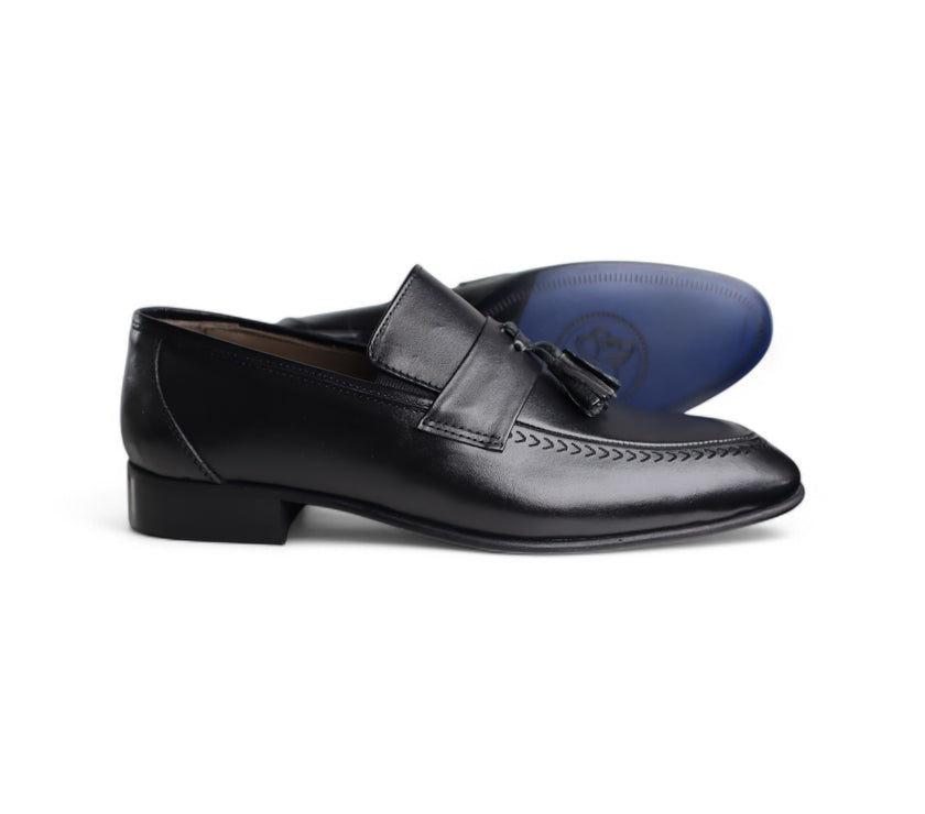 Wenitto Mens Tassel Loafer  black Shoes